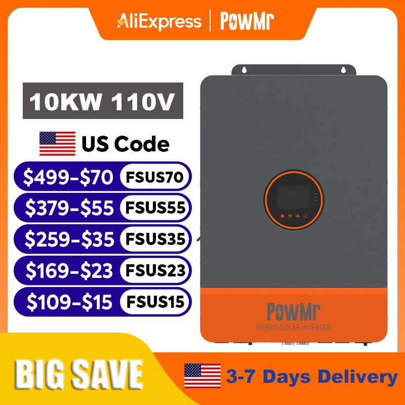 Drone Solar Charger - PowMr 16KW 10KW Split-Phase Omvormer 110V