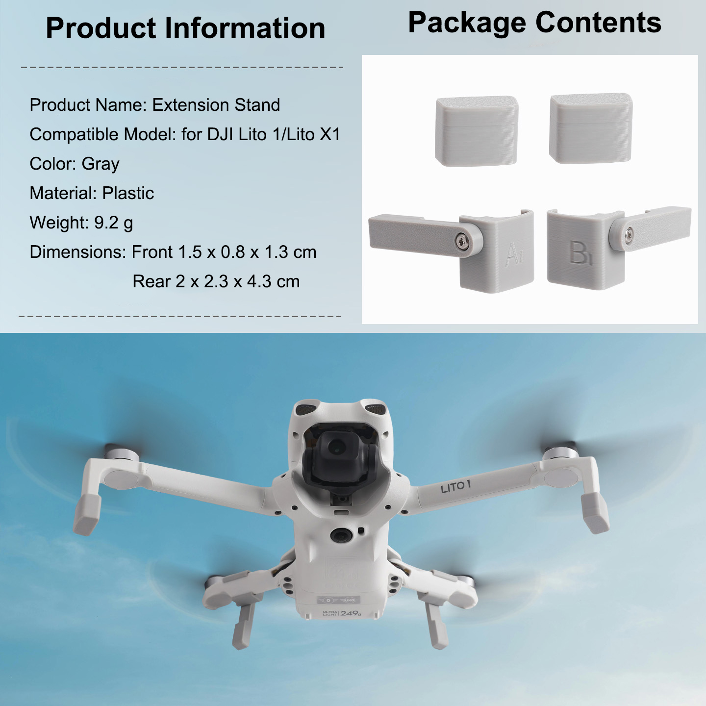 Landingsgestelverlenger voor D - Drone Propeller Holder recensie en prijs