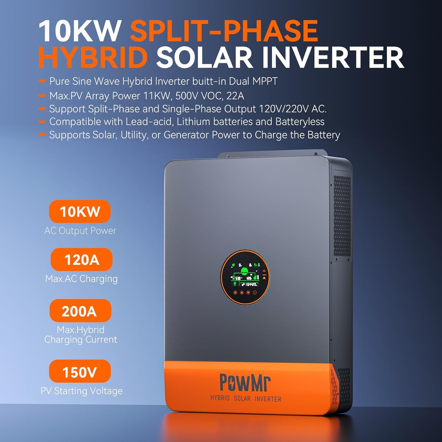 PowMr 16KW 10KW Split-Phase Om - Drone Solar Charger recensie en prijs